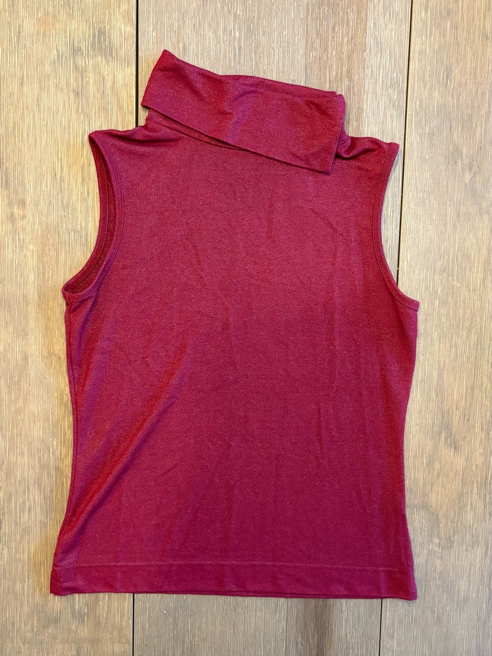 Merona Women’s Small Sleeveless Turtleneck Tank Top in Burgundy